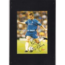 Signed Nike card by Graeme Le Saux the Chelsea footballer.